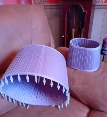 £19.90 • Buy Lightshade And Matching Pleated Table Lamp Shade Mauve