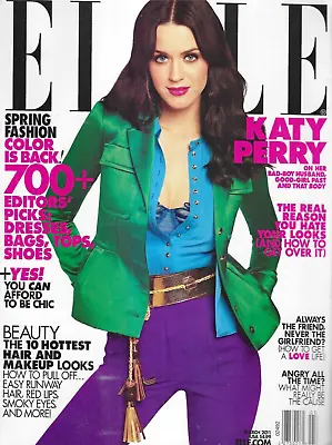 Elle Magazine Katy Perry Spring Fashion Beauty Hair Makeup Rafael Nadal 2011 • $20.66