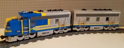 Custom Train Santa Fe F7 Engine A & B Units Blue -PLEASE READ ITEM DESCRIPTION- • $849.22