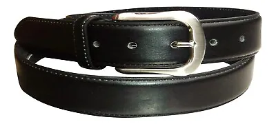 £9.99 • Buy Men's Black Leather Security Belt With Hidden Zip, 1.5  Wide  Made By Milano