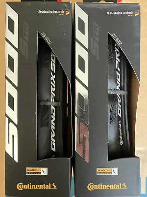 Continental Grand Prix 5000 S TR Tubeless 25mm 28  Folding Road Bike Tyres X 2 • $218