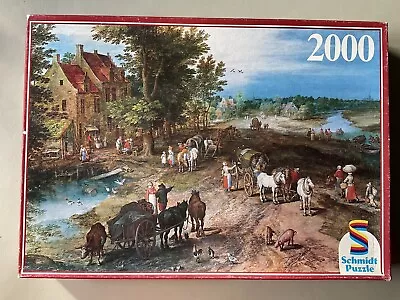 Schmidt 2000 Piece Jigsaw Puzzle - VILLAGE TAVERN - BRUEGHEL - COMPLETE  • £38
