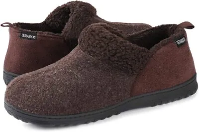 Men's Memory Foam Slippers With Fleece Lining And Sherpa Blend Suede House Shoes • $15.99