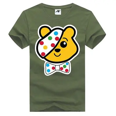 £10.99 • Buy Boys Pudesy Bear Children In Need Printed T-Shirt Adults Cotton Tees Crew Neck