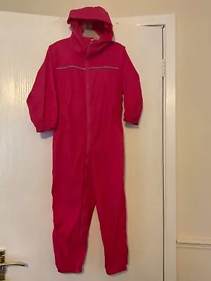 Regatta Professional Girls Cerise Pink All In One / Puddle Suit 4-5 Years VGC • £0.99