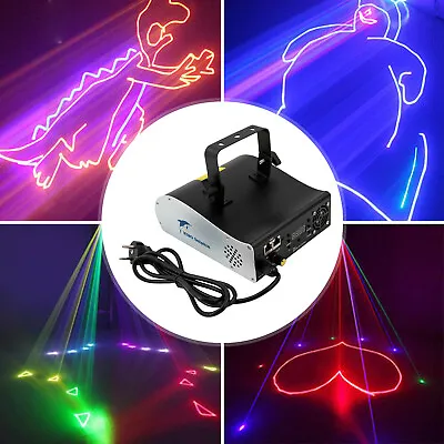 £218.01 • Buy RGB Full Color 2W 2000mW DMX 3D Animation Laser Projector DJ Stage Light Effect