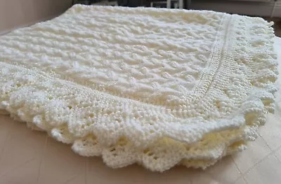 Brand New Hand Knitted Baby Shawl • £26