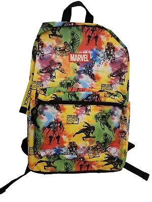 Marvel Comics Superheroes Unisex Printed Backpack Multi-Color Tie Dye • £19.11