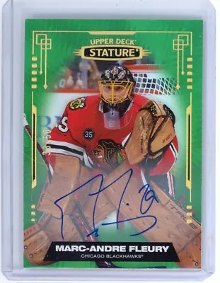 2021-22 Upper Deck Stature Marc-Andre Fleury Auto 33/50 Chicago Blackhawks 60 • $129.99