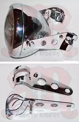 Chrome Side Mount Headlight Bracket Chopper Bobber Honda CB750 CB450 CB550 CB350 • $22.26