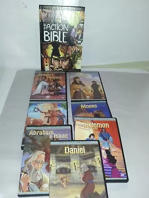 Lot 7 Nest Animated Stories From The Bible  DVD’s Plus The Action Bible • $26