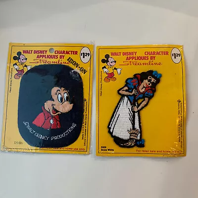 Vtg Streamline Walt Disney Prod Mickey Mouse Snow White Iron-On Patch Appliqué • $19.95