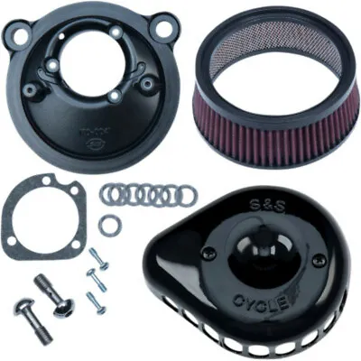 S&S Black Stealth Mini Tear Drop Air Cleaner Filter Kit Harley XL Sportster 07+ • $311.95