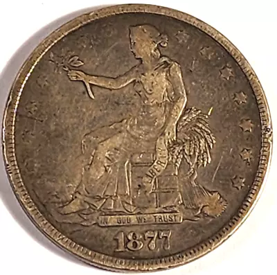 1877 P Trade Silver Dollar Nice Details • $199.95