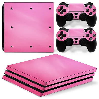 $32.38 • Buy Sony PS4 PLAYSTATION 4 Pro Skin Sticker Screen Protector Set - Pink Motif