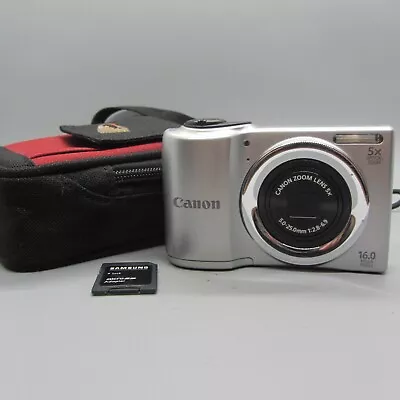 Canon Digital Camera PowerShot A810 16.0MP Silver Tested • $124.41