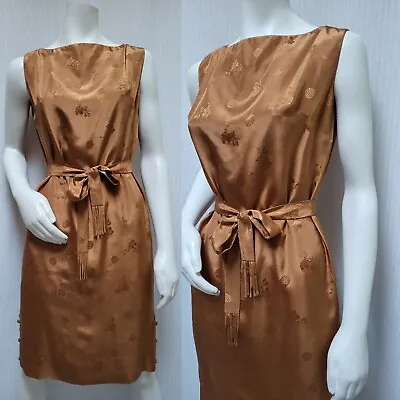 Gorgeous Vintage 1950's VIC & VIC Haute Couture Silk Dress W/ Belt - Size M • $66.60