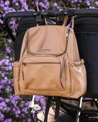 Colette Caramel Baby Bag Backpack - Diaper Bag Changing Bag • $50