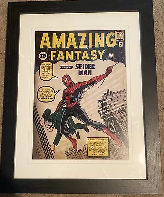 Framed Marvel Amazing Fantasy Spiderman Poster • £19.95