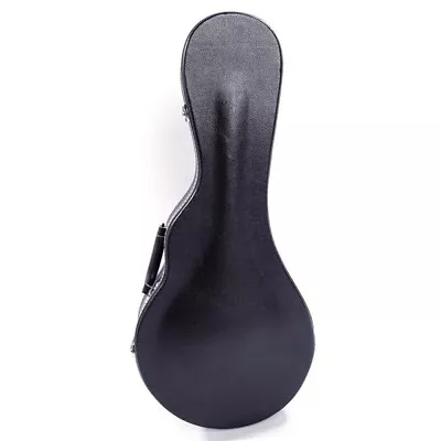 Glarry F-Style Microgroove Pattern Leather Wood Mandolin Case Black • $62