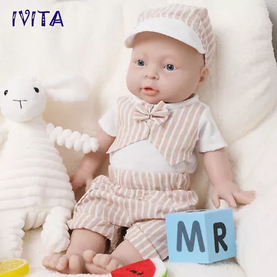 IVITA 16'' Realistic Full Body Silicone Reborn Baby Doll Boy Xmas Gift 2100g Toy • $89.25