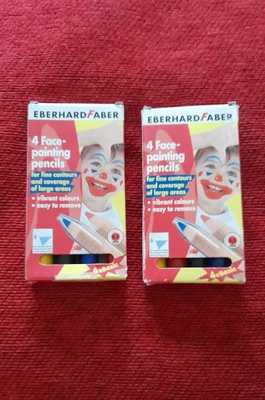 £10 • Buy Rare Collectable Eberhard Faber Face Painting Pencils...2 Boxes Of 4 Pencils 
