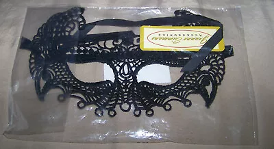 $9.99 • Buy NEW Jeanne Simmons Black Lace BAT Mask Masquerade Eye Mask Costume Cosplay Prom