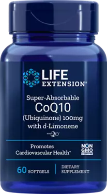 2 PACK Life Extension Super Absorbable CoQ10 Ubiquinone D Limonene 100mg 60 Gel • $48