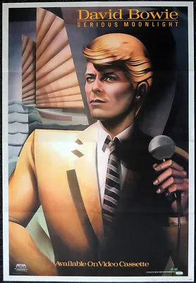 £19.99 • Buy David Bowie Repro 1983 Serious Moonlight Tour Video Cassette Promo Poster