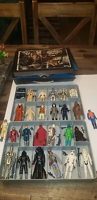 Vintage Kenner Star Wars Action Figures Lot Of (26)  Case Stickers Weapons Nice • $305