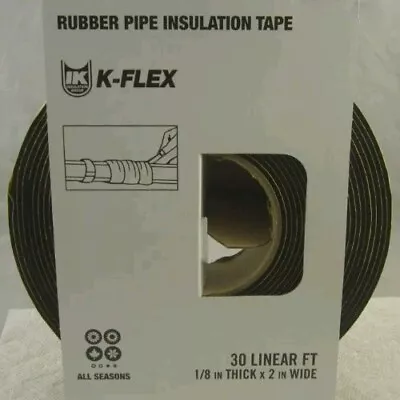 K-Flex USA 800-EL-018-HD Rubber Pipe Insulation Tape 1/8  Thick X 2  Wide X 30'  • $7.95