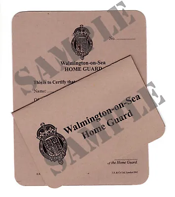 WW2 HOME GUARD Identity / Warrant Card  (Dad's Army Version) • £4