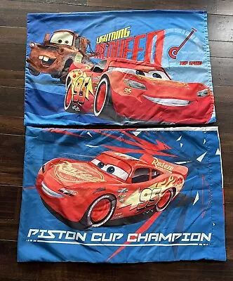Disney Pixar Cars Lightning McQueen Standard Pillow Cases Shams Boys Bedding • $8