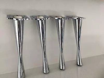 Luxury Chrome Legs Furniture Feet Sofa-beds-chairs Stools Pre Drilled • £29.99