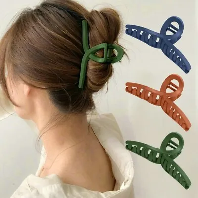 £2.96 • Buy Large Thick Hair Clips Womens Strong Large Traditional Clip Claw Jaw Clamp Grip-