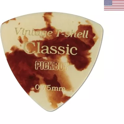 Vintage Celluloid Guitar Picks - Classic T-Shell Triangle - 0.75mm - 10 Pack • $25.99