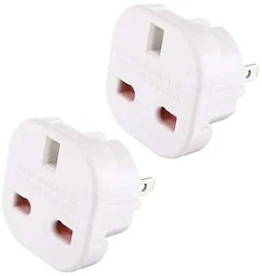 2 X UK To US Travel Adaptor Suitable For USA Canada Australia Mexico Thailand R • £8.72