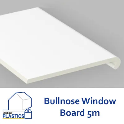£29.80 • Buy UPVC Bullnose Window Cill Boards Cover | 5m | Sills | End Caps | White | Plastic