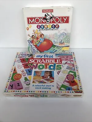 My First Scrabble Word Game Spears And Monopoly Vintage Board Games • £15