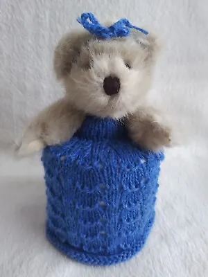 £7.99 • Buy Knitted Toilet Roll Teddy Cover