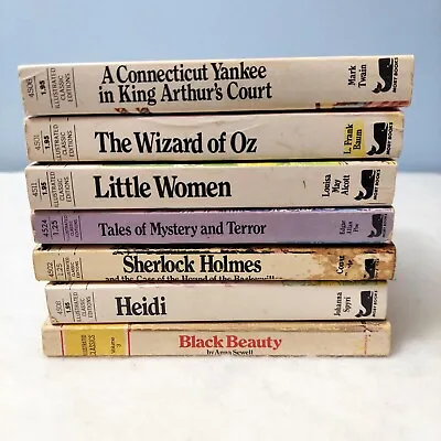 Vintage Moby Books Illustrated Classic Editions Lot Of 7 Twain Poe Baum Doyle • $21.95