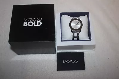 $199.95 • Buy Movado Bold Women's Watch MB.01.3.14.6312 36mm Stainless Ceramic Quartz Watch EX