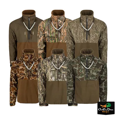 Drake Waterfowl Mst Guardian Eqwader Flex Fleece 1/4 Zip - Camo Pullover • $99.99