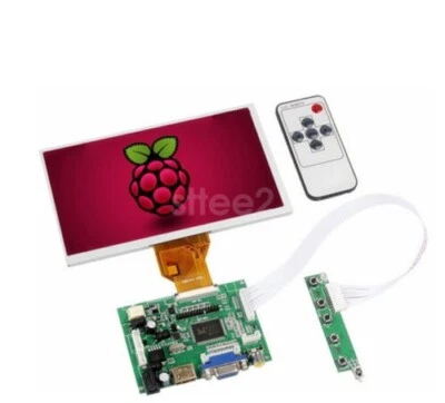 7  7 Inch TFT LCD Display Monitor 1024 X600 HDMI+VGA+2AV Driver For Raspberry Pi • £27.36