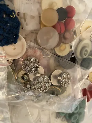 MIXED LOT~Buttons Various Sizes M Shapes And Colors Vintage And New-see Pics • $12.75