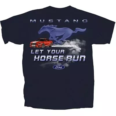 Let Your Horse Run Mustang T-Shirt * Discontinued * Ford Fun Ships FREE To USA! • $35.41