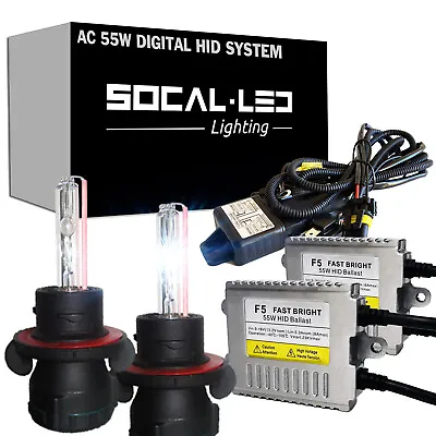 SOCAL-LED AC 55W 9008 H13 BI-XENON HID Kit Headlight Conversion Bright W/ Relay • $54.29