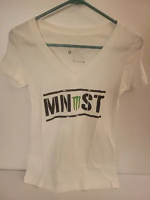 Monster Energy Women's V Neck T-Shirt Size SMALL Style #807175 (Brand New) • $12.99