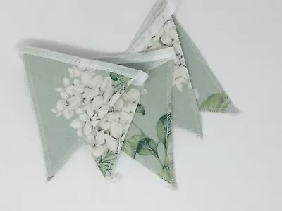 Laura Ashley Heligan Eau De Nil Green Handmade Bunting 5 Flags • £9.99