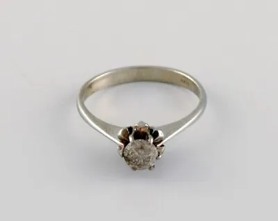 Scandinavian Jeweler. Vintage Ring In 18 Carat White Gold. • $250